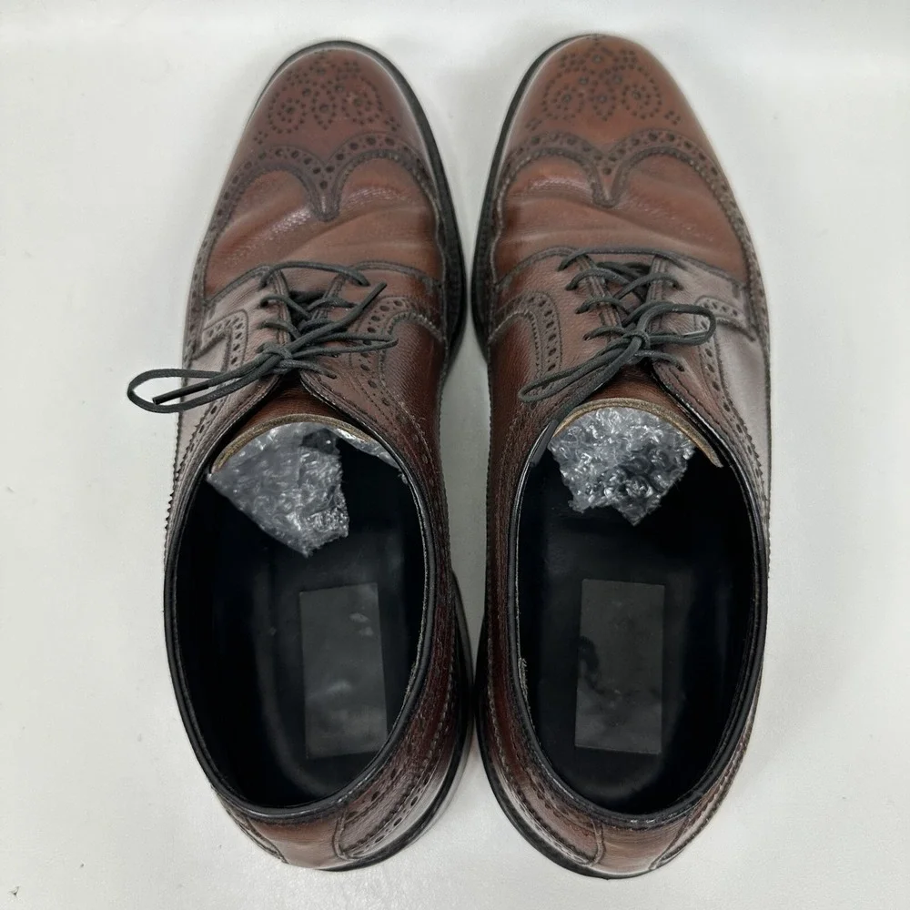 Florsheim v cleat‎ wingtip shoes mens size 9.5 C 57237 comb last Vintage